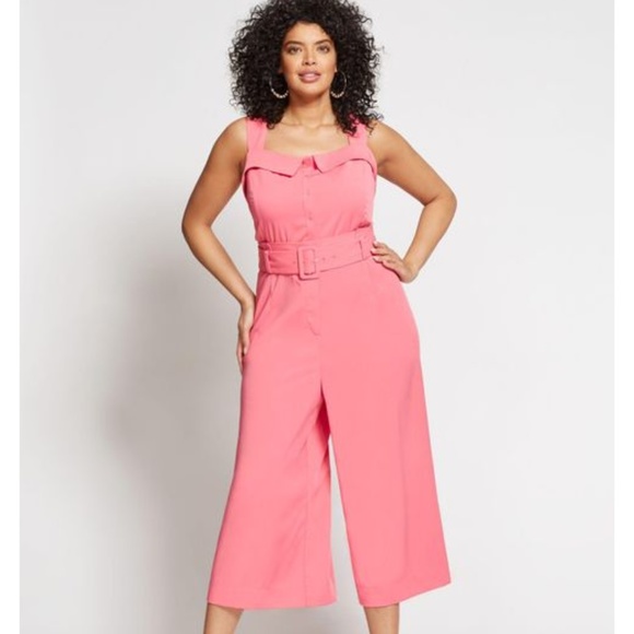 coral color jumpsuit